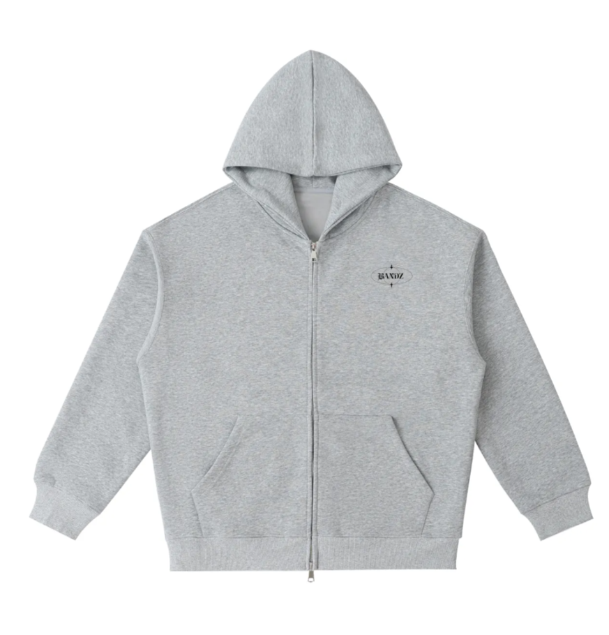 Bandz zipup hoodie (Grey), main view
